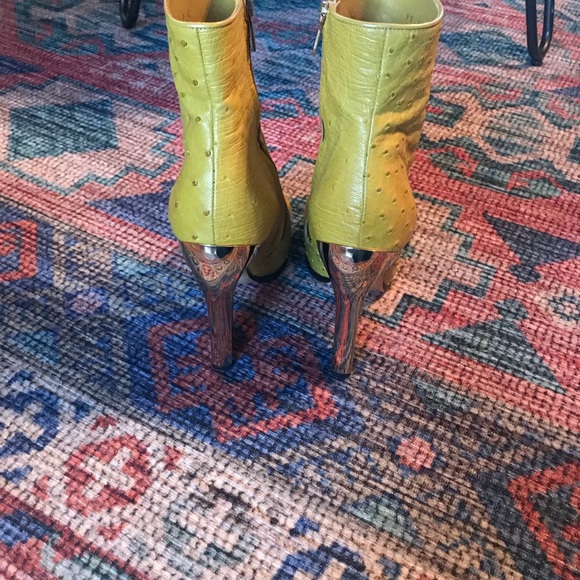 Salvatore Ferragamo Ostrich Booties - Picture 2 of 5